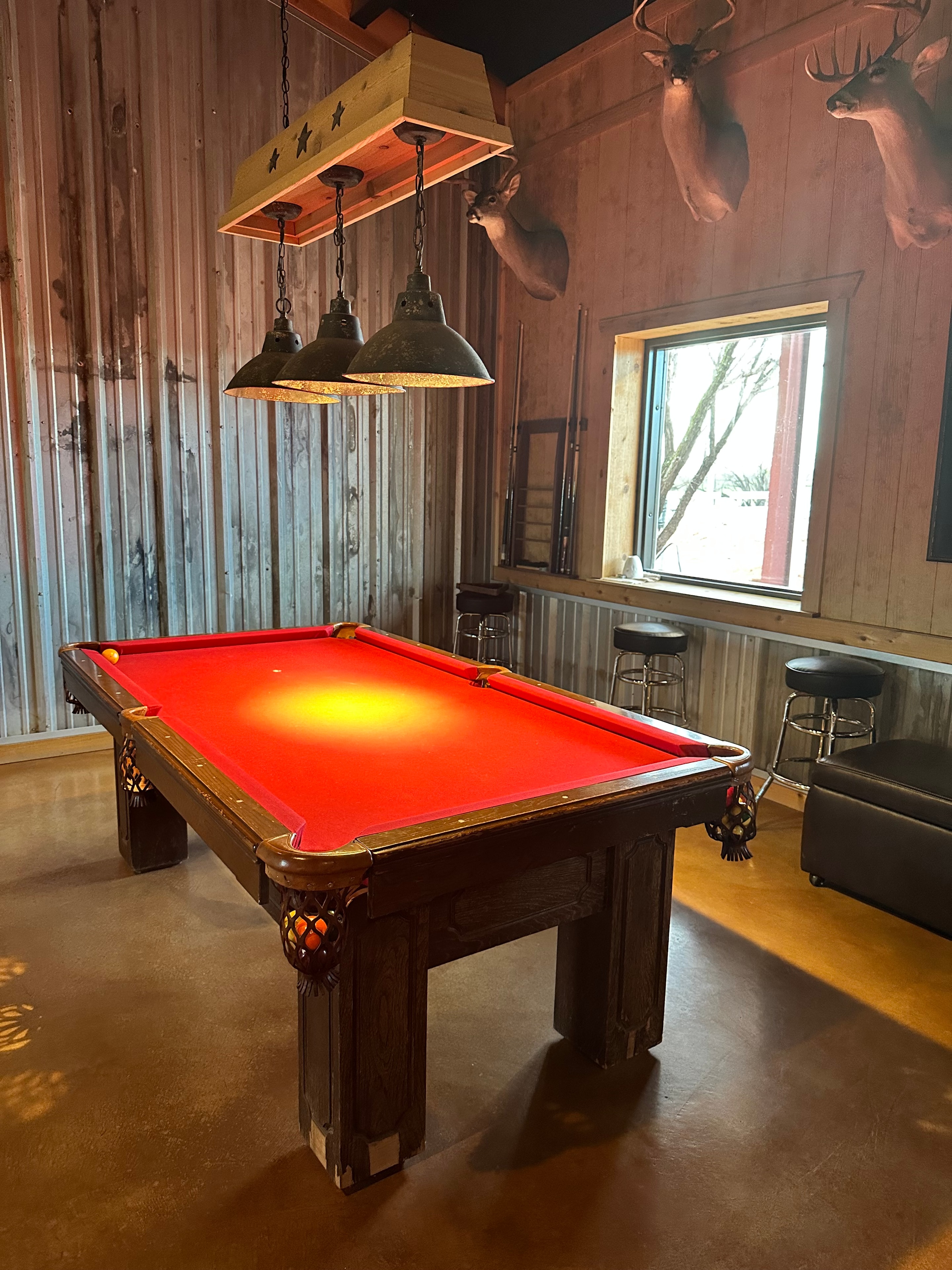 Pool table in the office lounge